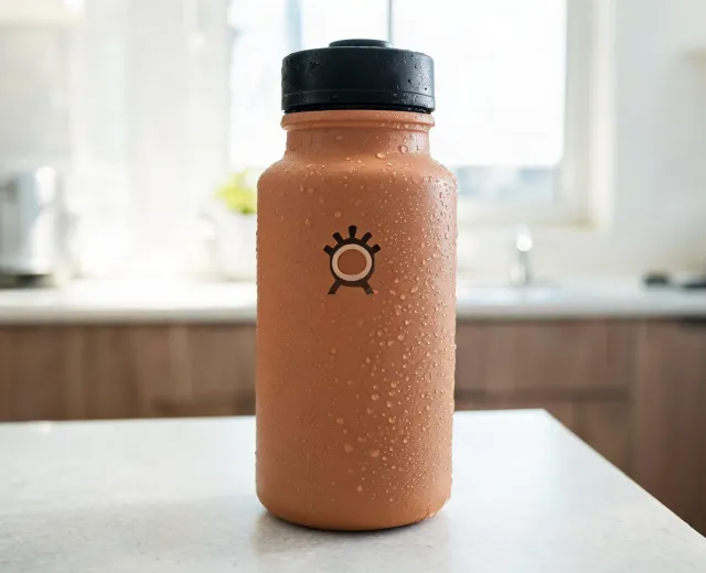 Wide mouth insulated water bottle